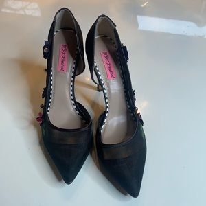 Betsey Johnson satin heels